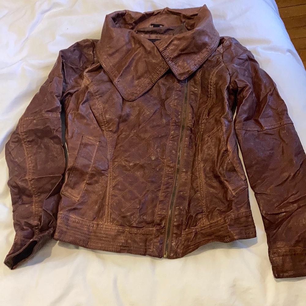 Genuine leather guess jacket